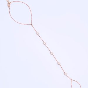 Rose gold plated signature hand chain